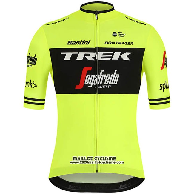 2019 Maillot Ciclismo Trek Segafredo Vert Noir Manches Courtes et Cuissard